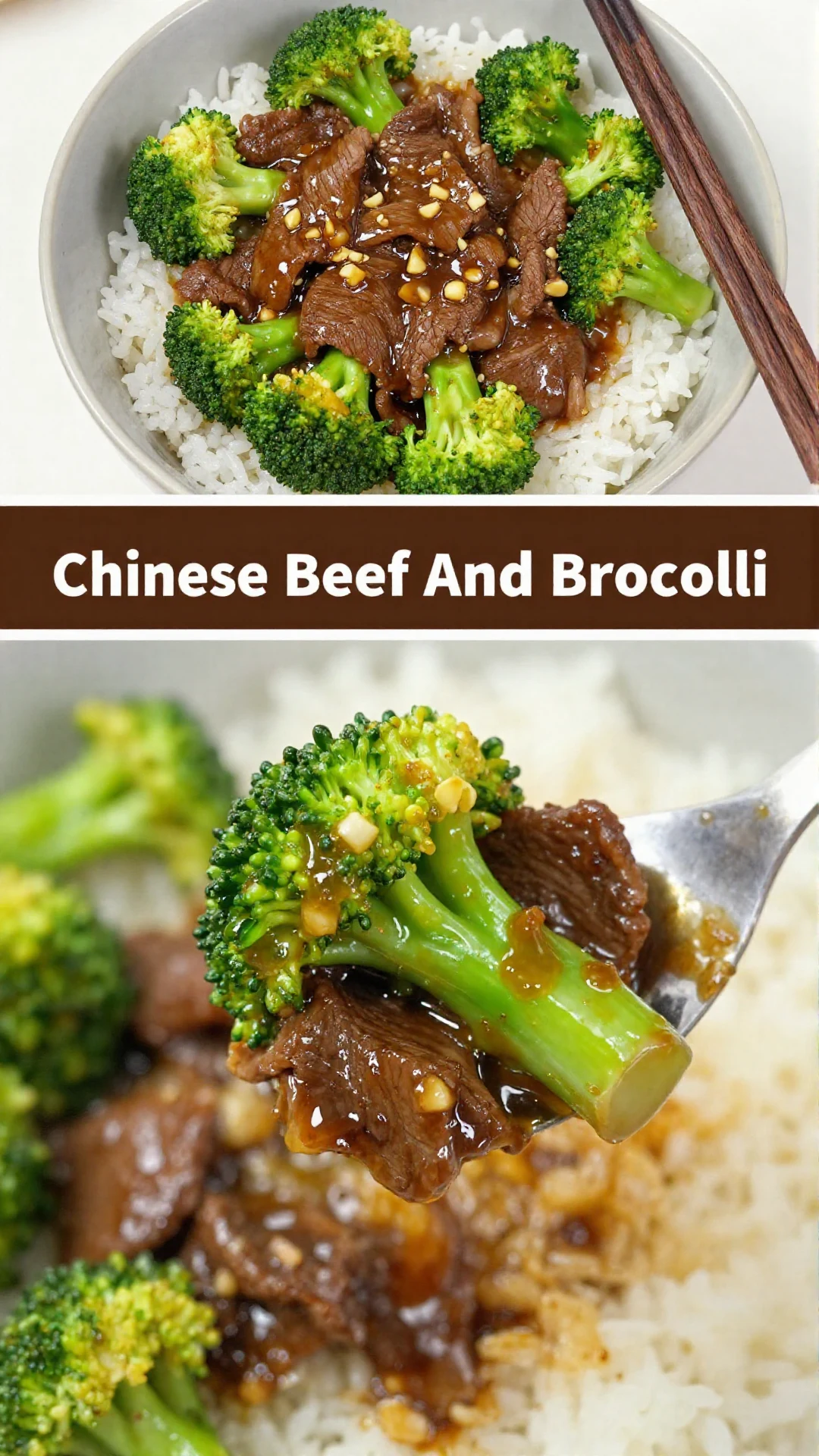 A close-up of a plate of Chinese beef and broccoli stir-fry with a rich brown sauce.