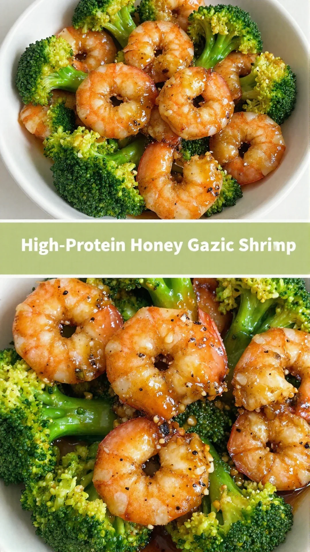Close-up of a vibrant plate of honey garlic shrimp, glistening with sauce, garnished with fresh parsley, ready to be served.