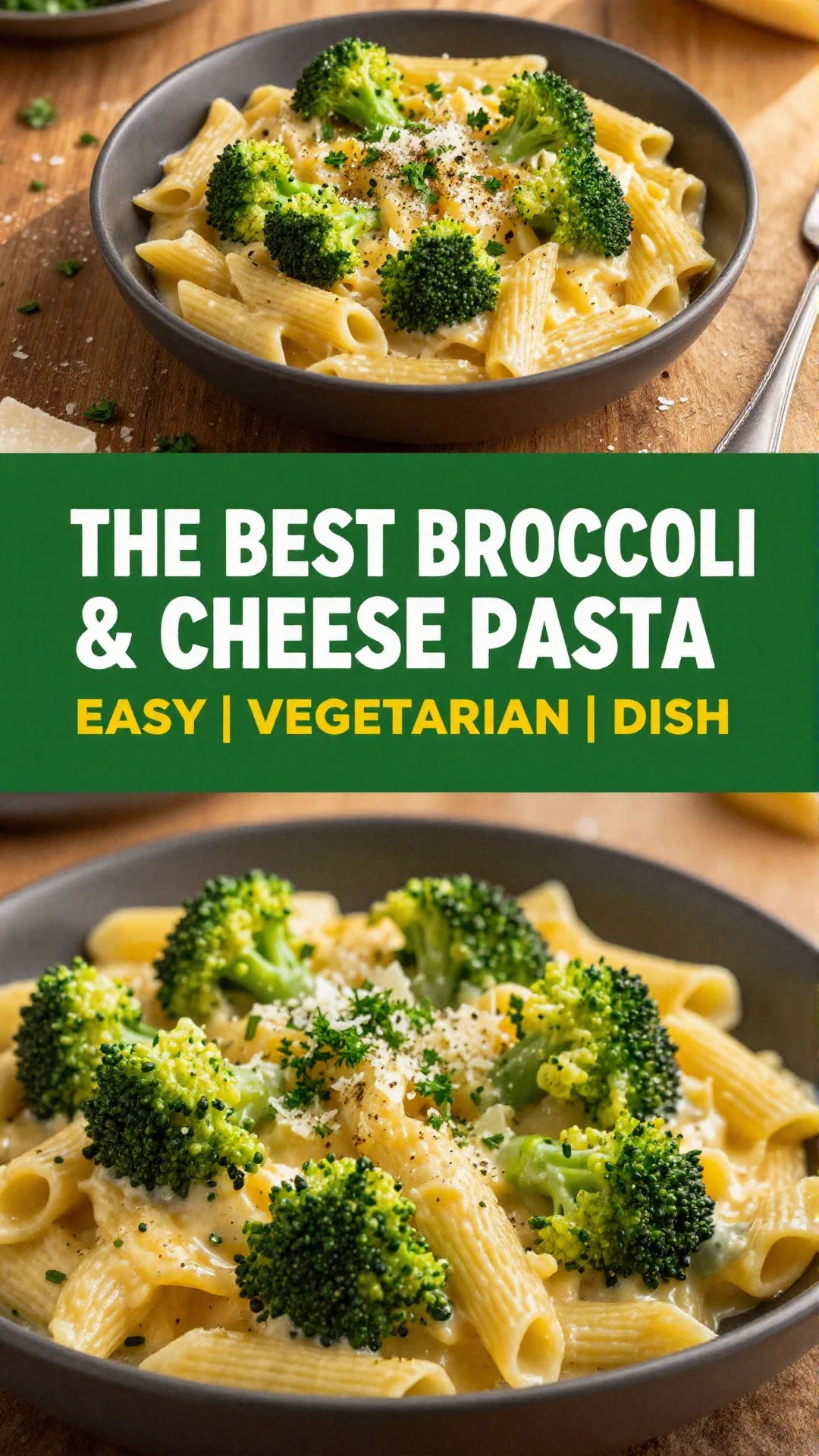 A delicious bowl of broccoli and cheese pasta topped with grated cheese