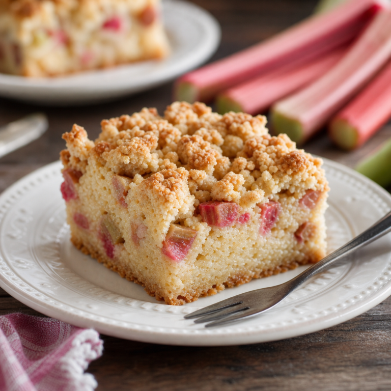 Keto Rhubarb Coffee Cake Recipe – Low Carb & Sugar-Free Delight