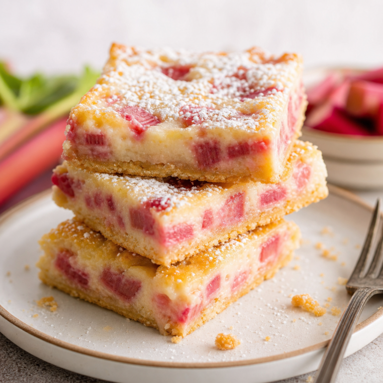 Keto Rhubarb Custard Bars Recipe – Low Carb & Sugar-Free Dessert