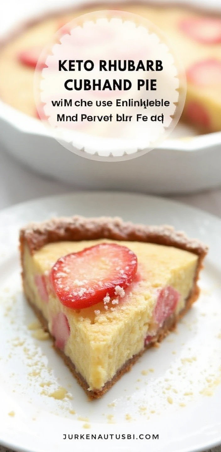 Keto Rhubarb Custard Pie Recipe – Low Carb & Delicious