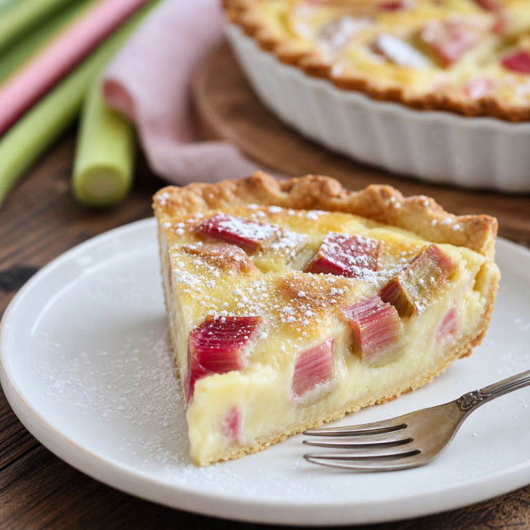 Keto Rhubarb Custard Pie Recipe – Low Carb & Sugar-Free Dessert