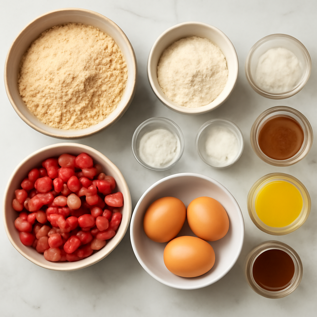 Ingredients for Keto Rhubarb Muffins Recipe - Low Carb & Sugar-Free Delight