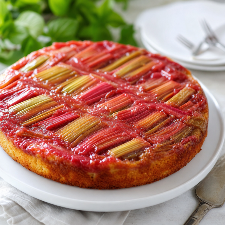 Keto Rhubarb Upside Down Cake Recipe – Low Carb & Sugar-Free