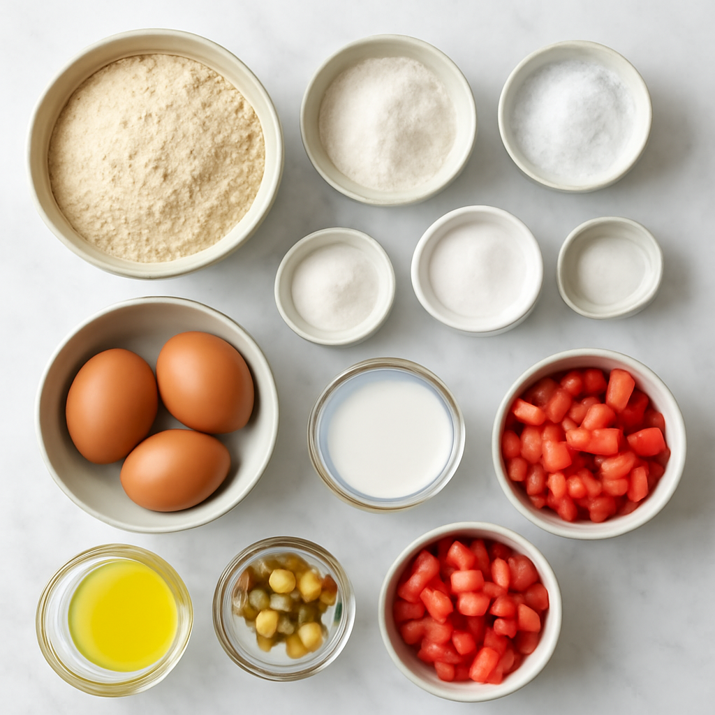 Ingredients for Keto Strawberry Rhubarb Muffins Recipe - Low Carb & Sugar-Free